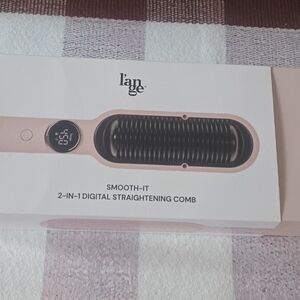 Blush Smooth-It 2-in-1 Digital Straightening Comb - Pink